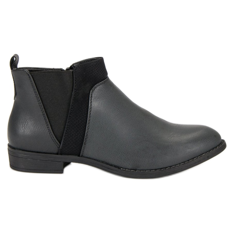 Groto Gogo Bottines basses avec fermeture éclair le noir