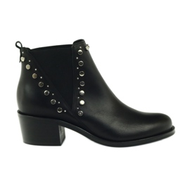 Bottes d'hiver noires à crampons Badura 7874 le noir
