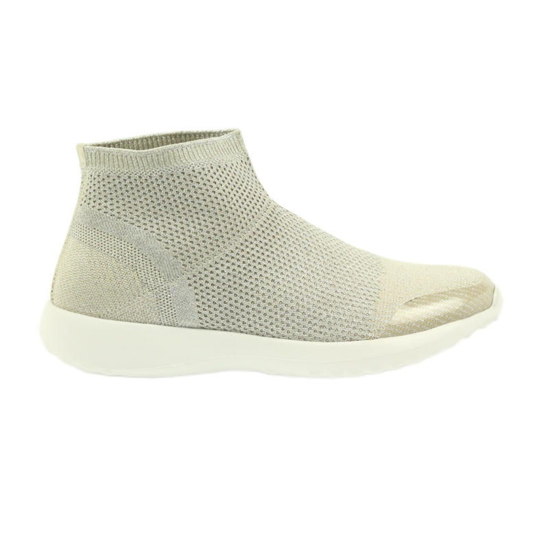 American Club Chaussures de sport américaines pour femmes 17044 beige argent jaune