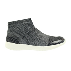 American Club Chaussures de sport noires américaines 17044 noir / argent le noir
