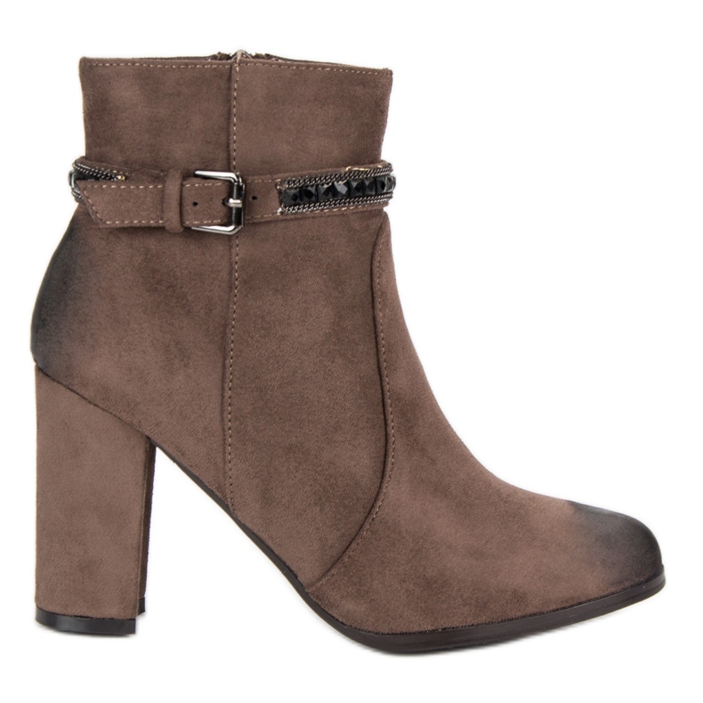 Bottines à talons en daim de VINCEZA brun