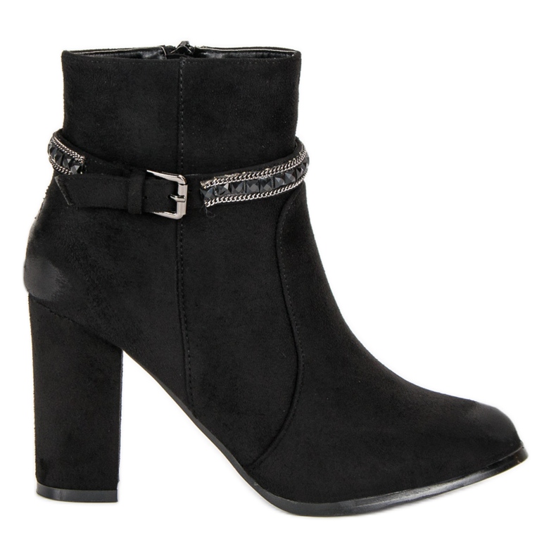 Bottines à talons en daim de VINCEZA le noir