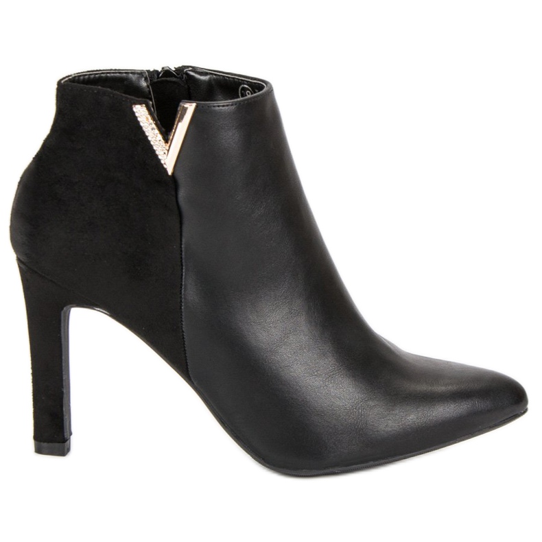 Bottines noires à talons vinceza le noir Bottines noires à talons vinceza le noir