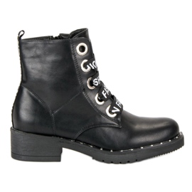 Bottes de mode de travail le noir