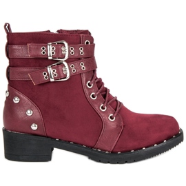 Clowse Bottes de travail à la mode rouge