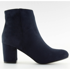 Bottines à talons bleu marine F780 bleu