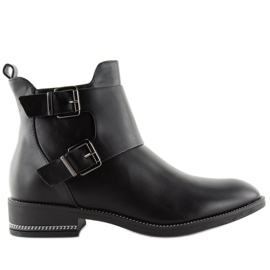 Bottines Chelsea noires pour femmes C-7173 Noir le noir