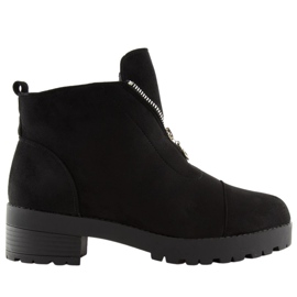 Noir 2017-3 Bottines noires à semelles hautes