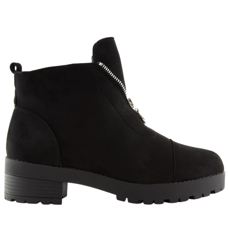Noir 2017-3 Bottines noires à semelles hautes le noir