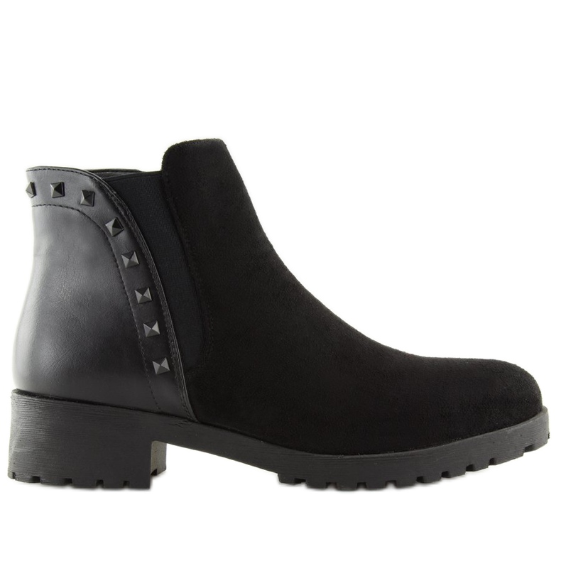 Bottines Chelsea noires pour femme HY-19 Noir le noir Bottines Chelsea noires pour femme HY-19 Noir le noir