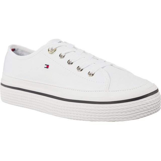 Tommy Hilfiger Sneaker d'entreprise Flatform 100 blanche Tommy Hilfiger Sneaker d'entreprise Flatform 100 blanche
