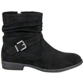 Groto Gogo Bottes en daim chaudes le noir