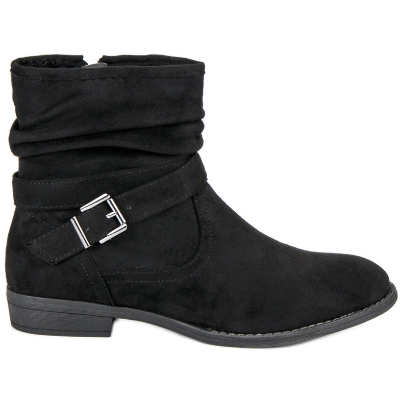 Groto Gogo Bottes en daim chaudes le noir