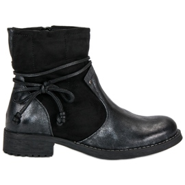 Forever Folie Bottes à la mode pour l'automne le noir