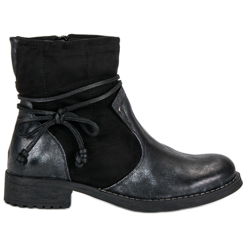 Forever Folie Bottes à la mode pour l'automne le noir