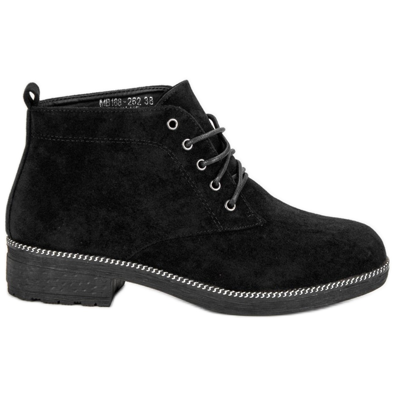 Nio Nio Bottines en daim à lacets le noir