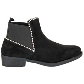 Bottines Chelsea en daim noir