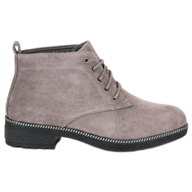 Nio Nio Bottines en daim à lacets gris Nio Nio Bottines en daim à lacets gris