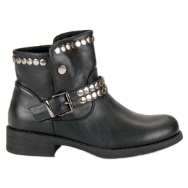 L. Lux. Shoes Bottes noires rock