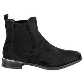 SDS Bottines Jodhpur en daim noir le noir
