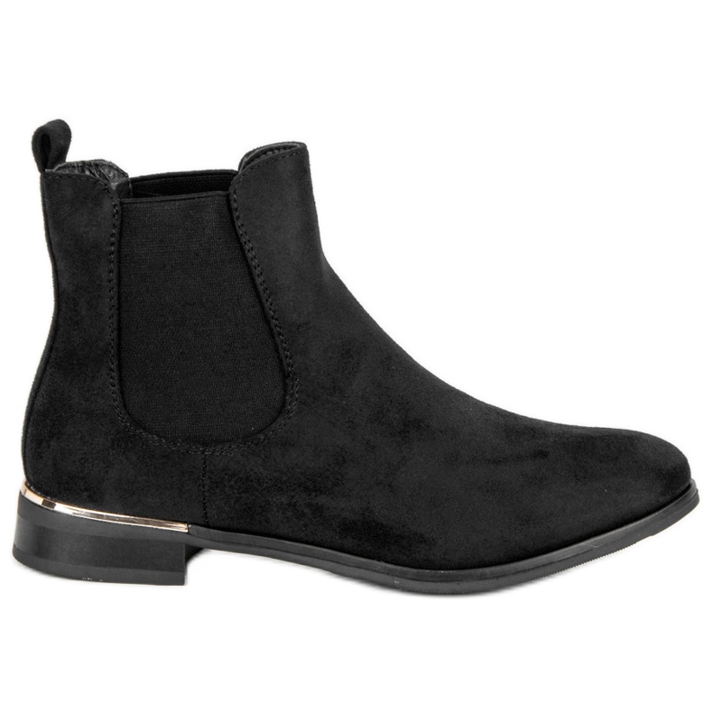 SDS Bottines Jodhpur en daim noir le noir