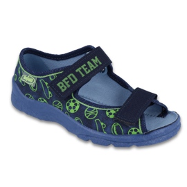 Chaussures enfant Befado 969X124 bleu vert bleu marine