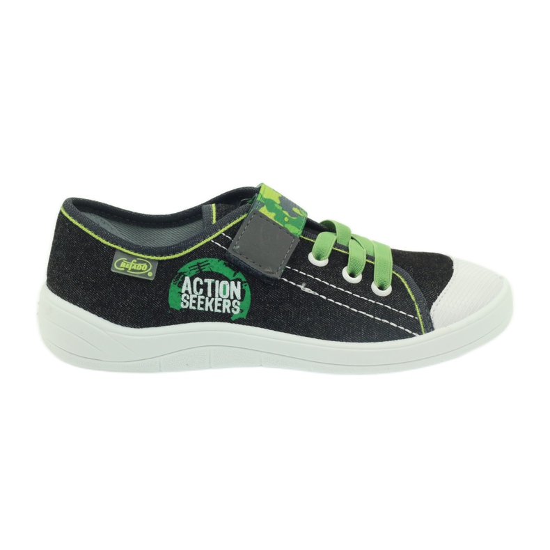 Befado chaussures pour enfants pantoufles baskets 251y102 le noir vert Befado chaussures pour enfants pantoufles baskets 251y102 le noir vert