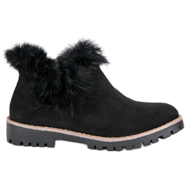 Forever Folie Bottines à enfiler en daim noir