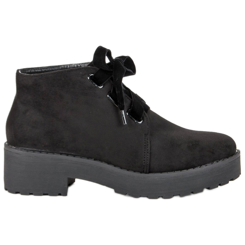 Anesia Paris Bottes en daim à la mode le noir