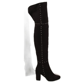 Bottines à talons noires 539-1 Noir