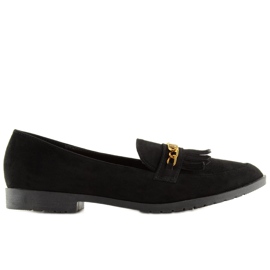 Mocassins noirs femme HW308 Noir le noir