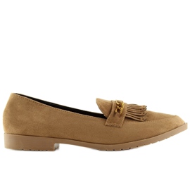 Mocassins marron pour femme HW308 Camel brun