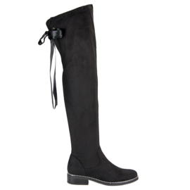 Seastar Bottes en daim élégantes le noir