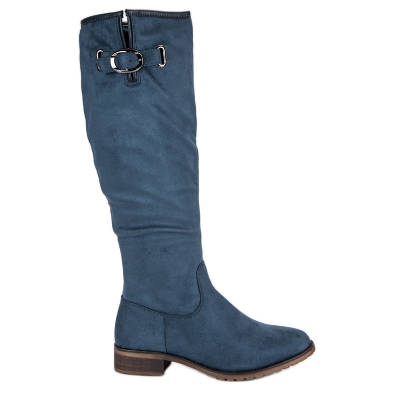 Super Me Bottes en daim classiques bleu