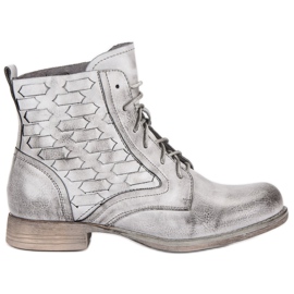 Forever Folie Bottines décontractées nouées gris