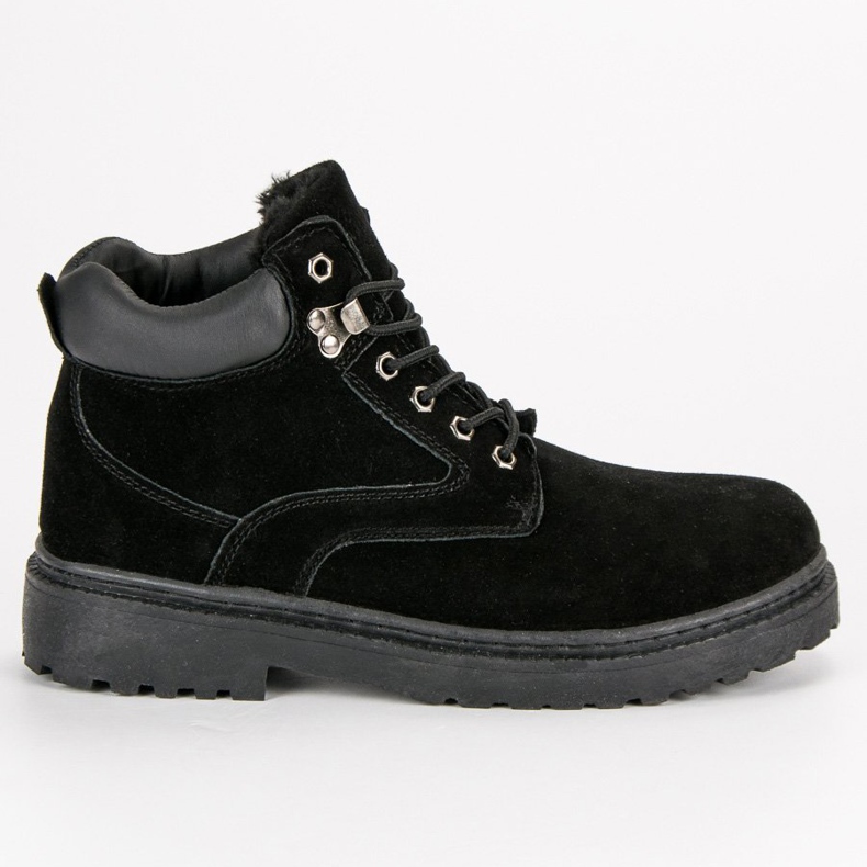 Original Walkman Shoes Trappeurs de cuir chauffés le noir