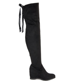 Bestelle Cuissardes noires sur Wedge