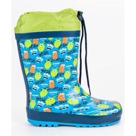 Bottes Wellington pour enfants bleu vert