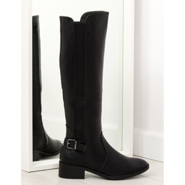 Bottes femme noires QT01P noir le noir