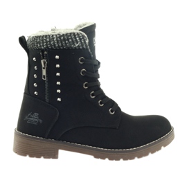 DK Boots Timberki sur fourrure noir