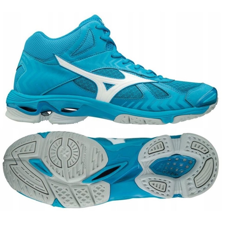 Mizuno Wave Bolt 7 M V1GA186598 chaussures de volley-ball bleu bleu