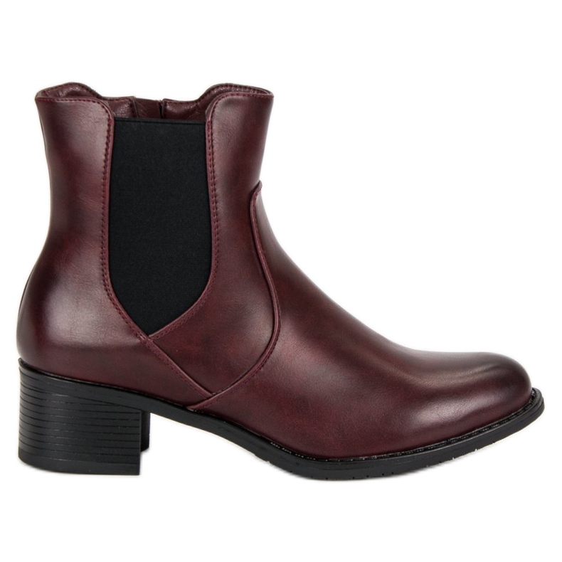 Bottines chelsea bordeaux VINCEZA rouge