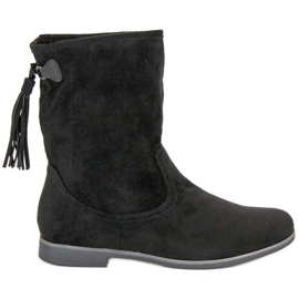 Weide Bottines bohèmes en daim le noir