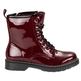 Bottines vinceza bordeaux rouge