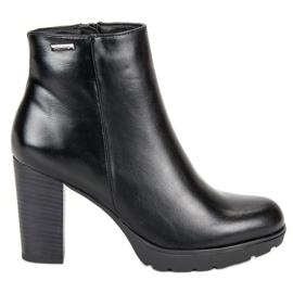 Weide Bottines noires sur le poteau le noir Weide Bottines noires sur le poteau le noir