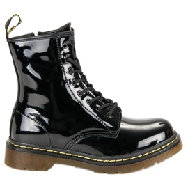 Boots Laquées Glany MCKEY le noir