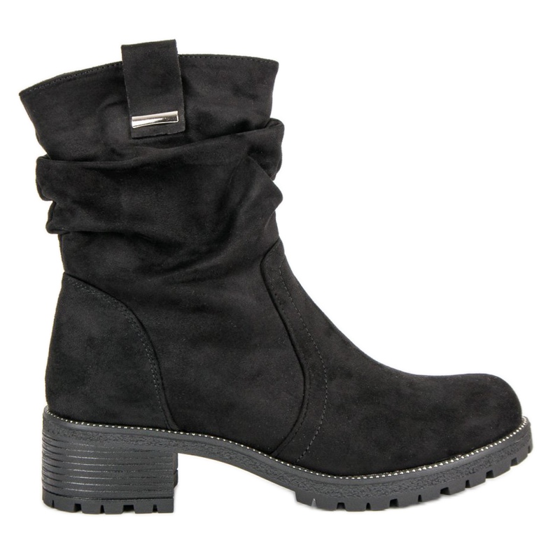 Lucky Shoes Travailleurs du daim le noir