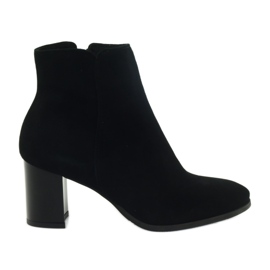 Bottines Esperansa 1823 en daim noir noir le noir