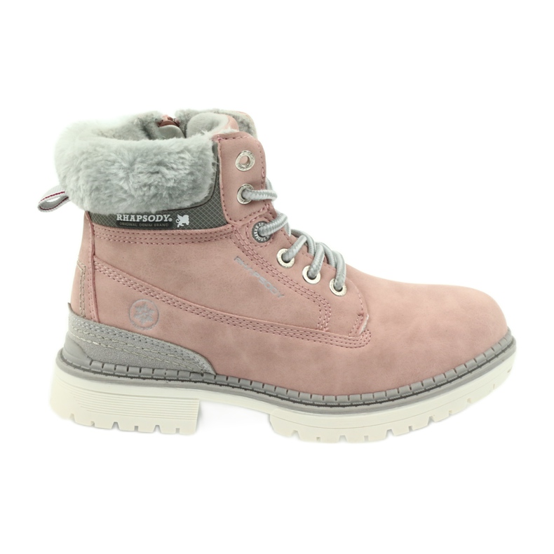 American Club Bottes américaines bottines bottes d'hiver 708122 gris rose