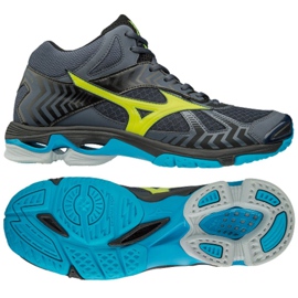 Mizuno Wave Bolt 7 M V1GA186547 chaussures de volley-ball noir gris
